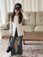 【100-150】カーディガン ドット柄 長袖 ゆったり 女の子 - 画像 (7)