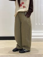 【100-170】パンツ 女の子 カジュアル 無地 ウォッシュド - 画像 (3)