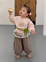 【73-110】パーカー ズボン フリル チェック柄 長袖 女の子 - 画像 (5)