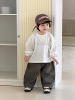 【73-110】Tシャツ 立体感 ラウンドネック 長袖 男の子