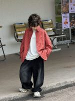 【90-160】シャツ 折り襟 チェック柄 ゆったり 合わせやすい 男の子 - 画像 (5)