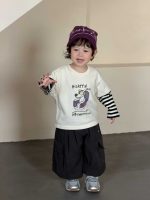 【73-110】Tシャツ フェイク 切り替え 長袖 ラウンドネック プリント 男の子 - 画像 (4)