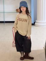 【100-170】長袖Tシャツ 女の子 英字 シンプル 韓国風 - 画像 (3)