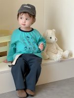 【73-110】Tシャツ ラウンドネック 長袖 合わせやすい 男の子
