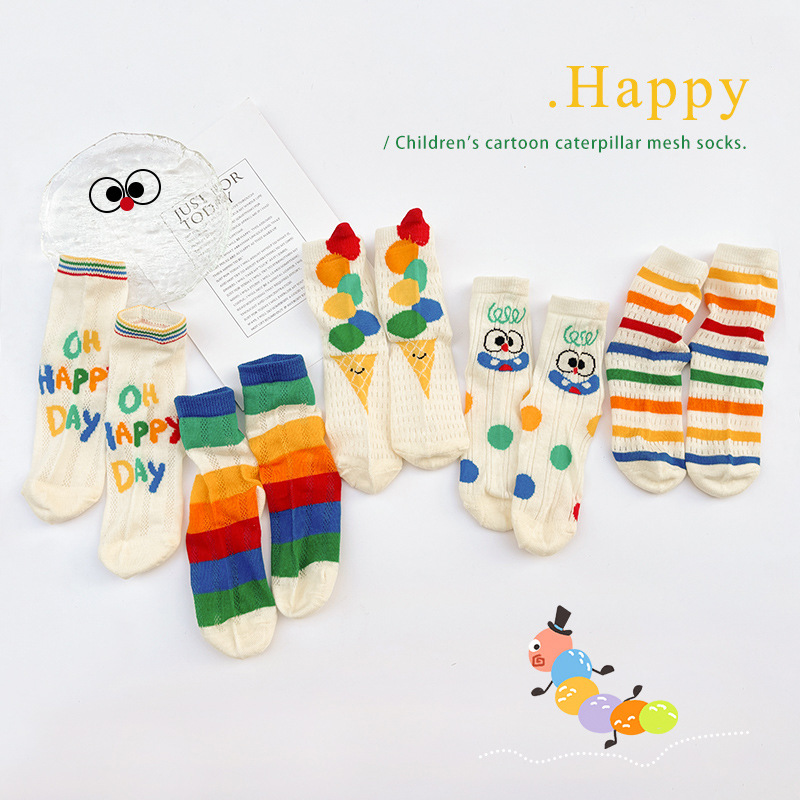 O1CN01Tgm9WI1EnsHUzQyuZ_2206551500397-0-cib-3.jpg 【GOODS】ソックス 5足セット レインボー 韓国風 - 画像 (1)