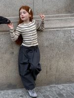 【90-150】ストレートパンツ 女の子 アメカジ風 コットン 合わせやすい - 画像 (9)