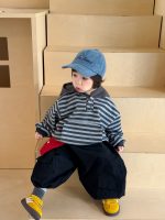 【73-110】パーカー ズボン フード付き ストライブ 男の子 - 画像 (3)