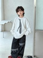 【100-150】Tシャツ ラウンドネック プリント 長袖 男の子 - 画像 (4)