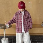 【90-160】シャツ 男の子 チェック 着せやすい 韓国風 - 画像 (7)