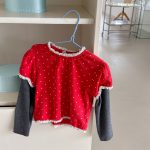 【80-130】長袖Ｔシャツ 女の子 ドット柄 レイヤード おしゃれ - 画像 (10)