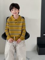 【90-160】トップス 男の子 ポロシャツ ボーダー柄 ファッション