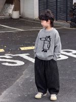 【90-160】セーター ラウンドネック 長袖 ゆったり 男の子 - 画像 (5)