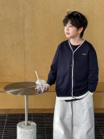 【90-160】カーディガン ニット 長袖 刺繍 Ｖネック 男の子 - 画像 (3)