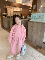 【90-160】セットアップ 女の子 ファスナー スポーツ フード付き - 画像 (5)