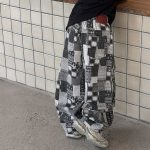 【90-160】ズボン 配色 チェック柄 切り替え ゆったり 男の子 - 画像 (7)