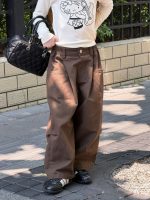【90-150】ストレートパンツ 女の子 アメカジ風 コットン 合わせやすい