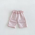 【80-130】パンツ 女の子 フリル リボン付き 無地 - 画像 (8)