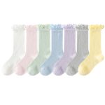 【GOODS】ハイソックス 無地 フリル メッシュ - 画像 (6)