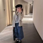 【80-130】パンツ 女の子 ベルボトム 無地 シンプル - 画像 (3)
