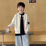 【90-160】カーディガン 男の子 ニット 配色 合わせやすい - 画像 (7)