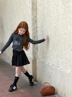 【90-150】長袖Tシャツ 女の子 着回しやすい シンプル カートゥーン - 画像 (4)