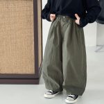 【90-160】パンツ 男の子 無地 ゆったり トレンド - 画像 (5)