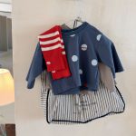 【80-130】長袖Tシャツ 女の子 ドット柄 合わせやすい - 画像 (8)