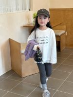 【100-170】長袖Ｔシャツ 女の子 レイヤード 英字 ゆったり - 画像 (4)