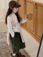 【100-150】カーディガン トップス 蝶結び ハイ襟 レース 合わせやすい - 画像 (3)