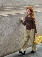 【90-150】長袖Tシャツ 女の子 着回しやすい シンプル カートゥーン - 画像 (19)