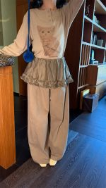 【100-160】パンツ 女の子 カジュアル フリル 付け裾 - 画像 (8)
