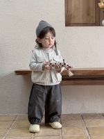 【73-130】ベストorセットアップ 男の子 ボーダー柄 ゆったり