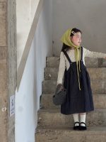 【100-160】ジャンパースカート インナー 女の子 おしゃれ 韓国風 やわらか - 画像 (11)