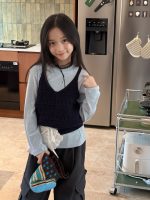 【110-160】ニットベスト インナー 女の子 トレンド レイヤード