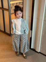 【80-130】アウターorインナーorパンツ 女の子 カジュアル ドット柄 動きやすい