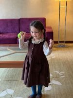 【90-140】ワンピース インナー 女の子 コーデュロイ ガーリー - 画像 (2)