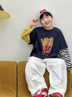 【90-160】長袖Tシャツ 男の子 レイヤード プリント 合わせやすい - 画像 (4)