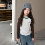 【100-170】長袖Tシャツ 女の子 ストレッチで快適 韓国風 - 画像 (8)
