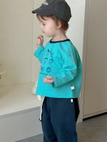 【73-110】Tシャツ ラウンドネック 長袖 合わせやすい 男の子 - 画像 (4)