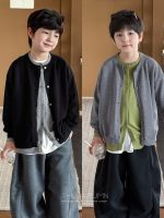 【90-160】カーディガン ニット フェイク 配色 韓国風 男の子