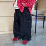 【90-160】パンツ 男の子 デニム 無地 シンプル - 画像 (3)