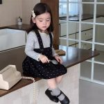 【73-110】トップス サロペットスカート ドット柄  女の子 - 画像 (7)