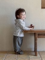 【73-130】ベストorセットアップ 男の子 ボーダー柄 韓国風 - 画像 (5)