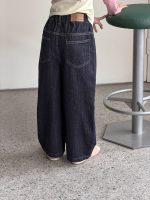 【100-170】パンツ 女の子 デニム ステッチ おしゃれ - 画像 (3)