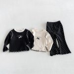 【80-130】トップスorパンツ 女の子 リボン スウィート - 画像 (4)
