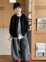 【90-160】カーディガン ニット フェイク 配色 韓国風 男の子 - 画像 (5)