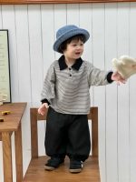 【73-110】パーカー 折り襟 ストライブ 長袖 男の子 - 画像 (5)
