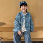 【90-160】シャツ 男の子 チェック 韓国風 着せやすい - 画像 (7)