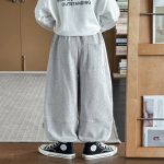 【90-160】ズボン 刺繍 ゆったり カジュアル 韓国風 男の子 - 画像 (5)
