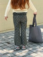 【90-150】フレアパンツ 女の子 おしゃれ ストレッチ カジュアル - 画像 (9)